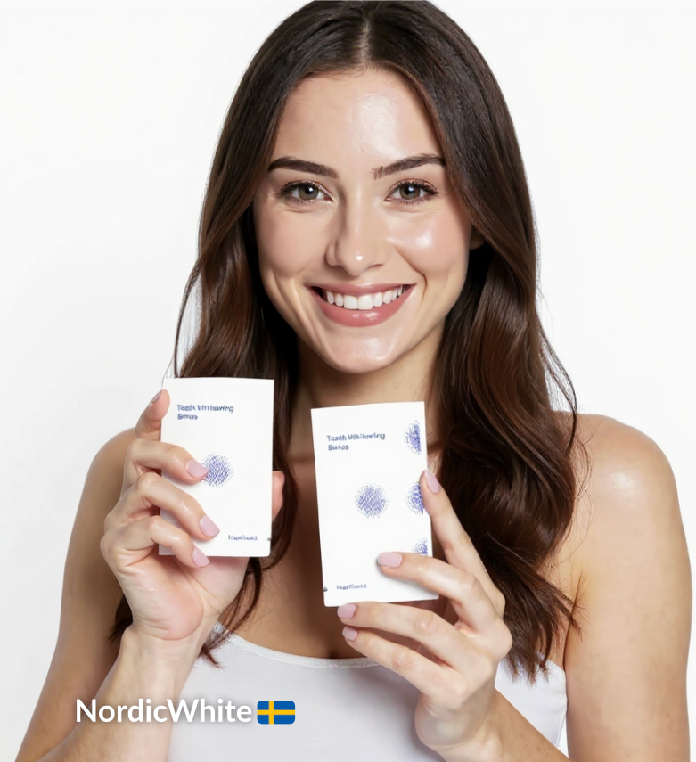 Blekningsremsor - Lösningen på dina gula tänder!